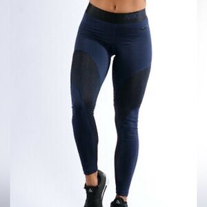 Nike Pro Warm Dri-Fit 7/8 Training Leggings Mid Rise Obsidian Blue